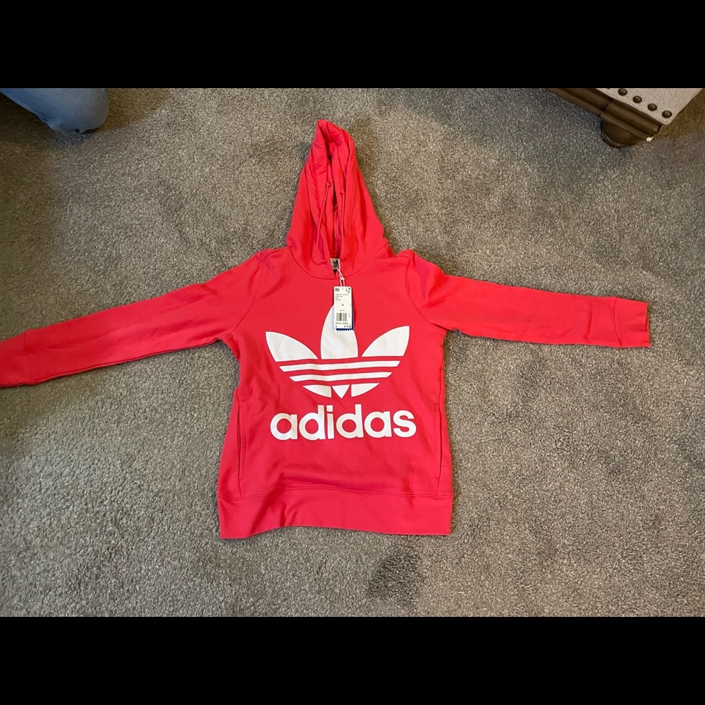 NWT ADIDAS pink/red hoodie